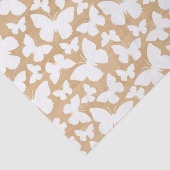 Rustieke houten textuur met witte vlinder tissuepapier (Detail)