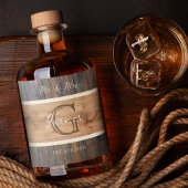 Rustieke Houten Tone Bruiloft Liquor Fles Label Se Likeurfles Etiket