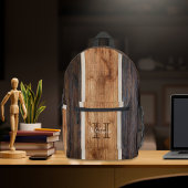 Rustieke Houten Tone Stripe Monogram Gedrukte Rugz Bedrukte Rugzak