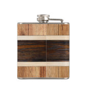 Rustieke houten Toon bruiloft bruid Heupfles (Achterkant)