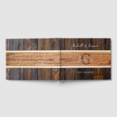 Rustieke houten Toon bruiloft Gastenboek (Volledig)