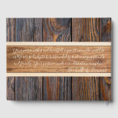 Rustieke houten Toon bruiloft Gastenboek (Achterkant)