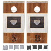 Rustieke houten trouw bruid bruidegom hart  
