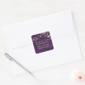 Rustieke Houten Trouw Dank Je Square Sticker (Envelop)