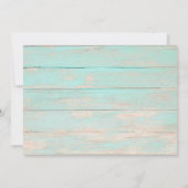 Rustieke houten turquoise Rozen verlovingsfeestfot Kaart (Achterkant)