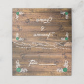 Rustieke Houten Twinkle Lights Kant Trouwplaats Ka Plaatskaartje (Buitenkant ongevouwen)