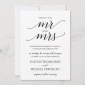 Rustieke houten typografie bruiloft uitnodigingen  (Voorkant)