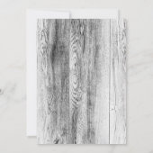 Rustieke houten typografie bruiloft uitnodigingen  (Achterkant)