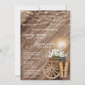 Rustieke houten vat- en strijklichten kaart (Voorkant)