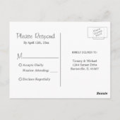 Rustieke houten vat en witte bloem briefkaart (Achterkant)