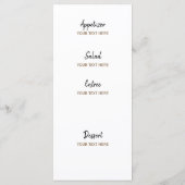 Rustieke houten vat en zonnebloem bruiloft - Menu (Achterkant)