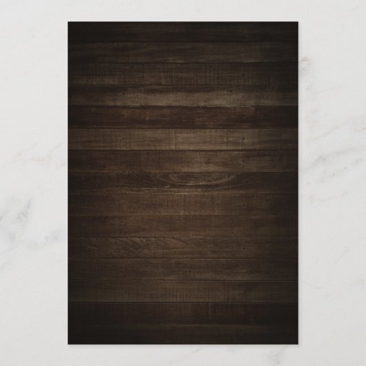 Rustieke houten verjaardagsmenu met geometrisch fr menu (Achterkant)