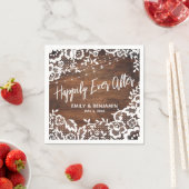 Rustieke houten verlichting & kant vrolijk ooit na servet (Insitu)