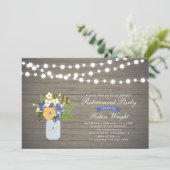 Rustieke Houten Verrassings Uitnodiging voor Pensi (Staand voorkant)