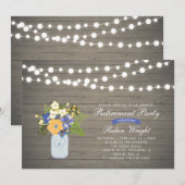 Rustieke Houten Verrassings Uitnodiging voor Pensi (Voorkant / Achterkant)