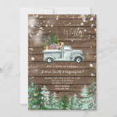 Rustieke houten vrachtwagen Winter Onederland 1e v Kaart (Voorkant)