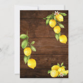 Rustieke houten waterverf citroenen Happily Ever A Kaart (Achterkant)