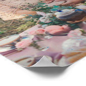 Rustieke houten welkom bij onze trouwfoto poster (Hoek)