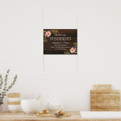 Rustieke Houten Welkom Huwelijk Poster (Keuken)