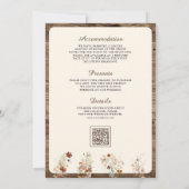 Rustieke houten Westerne kapel alles in één bruilo Kaart (Achterkant)