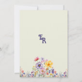 Rustieke houten whisky vat lente bloemen kaart (Achterkant)