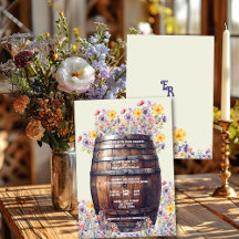 Rustieke Houten Whiskyvat Lente Bloemen