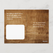 Rustieke Houten Witte Kant Trouw RSVP - Bijpassend Briefkaart (Achterkant)