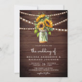 Rustieke Houten Zonnebloemen Metselaars Pot QR Cod Kaart (Voorkant)