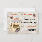Rustieke houthakker Dank u notitiekaarten Kaart (Voorkant)