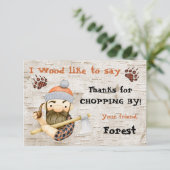 Rustieke houthakker Dank u notitiekaarten Kaart (Staand voorkant)