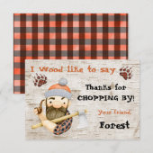 Rustieke houthakker Dank u notitiekaarten Kaart (Voorkant / Achterkant)