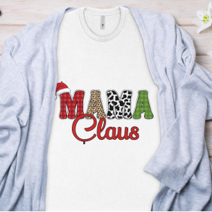 Rustieke houthakker Mama Claus T-shirt