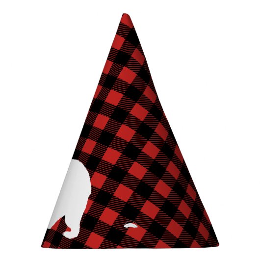 Rustieke houthakker Plaid & White Beer Feesthoedjes (Rechts)