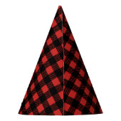 Rustieke houthakker Plaid & Witte Herten Antlers Feesthoedjes (Achterkant)