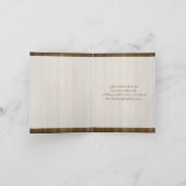 Rustieke houtnerf- bloemen- kant- harten dankkaart bedankkaart (Binnen)