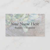 Rustieke houtnerf distressed botanical visitekaartje (Voorkant)