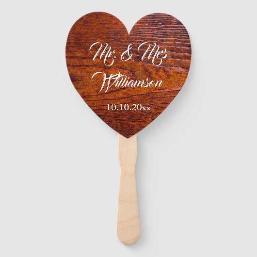 rustieke houtnerf foto bruiloft Mr. & Mrs Handwaaier (Achterkant)