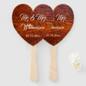 rustieke houtnerf foto bruiloft Mr. & Mrs Handwaaier (Voorkant en achterkant)