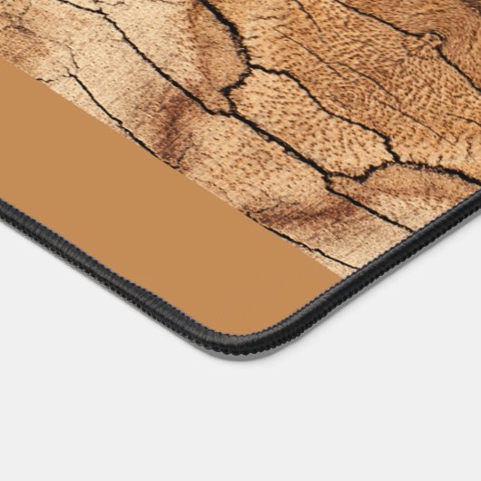 Rustieke houtnerf gepersonaliseerd bureaumat (Hoek)