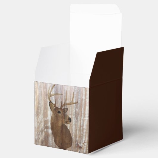Rustieke houtnerf Herten De jacht is voorbij bruil Bedankdoosjes (Geopend)