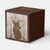 Rustieke houtnerf Herten De jacht is voorbij bruil Bedankdoosjes (Achterkant)