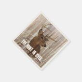 Rustieke houtnerf Herten De jacht is voorbij bruil Servet (Hoek)