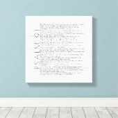 Rustieke Houtnerf Psalm 91 Kunstbord Canvas Afdruk (Insitu (Houten vloer))