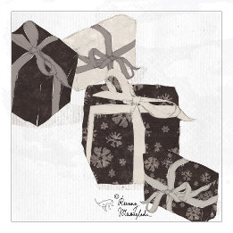 Rustieke Houtskool & Beige  Sneeuwvlok Xmas Inpakpapier Vel
