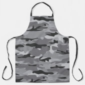 Rustieke houtskool zwart en grijs camo patroon schort (Voorkant)