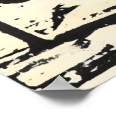 Rustieke houtsnede Print Wall Art Poster (Hoek)