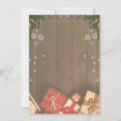  rustieke houtsneeuw Kerstmis Kaart (Achterkant)