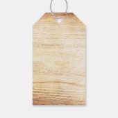 Rustieke houtstructuur monogram trouwgunst cadeaulabel (Achterkant)