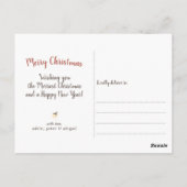 Rustieke houtstructuur vuurvliegjes Kerst foto Briefkaart (Achterkant)