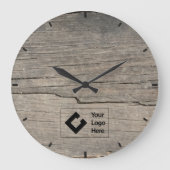 Rustieke houttextuur met Logo Grote Klok (Voorkant)